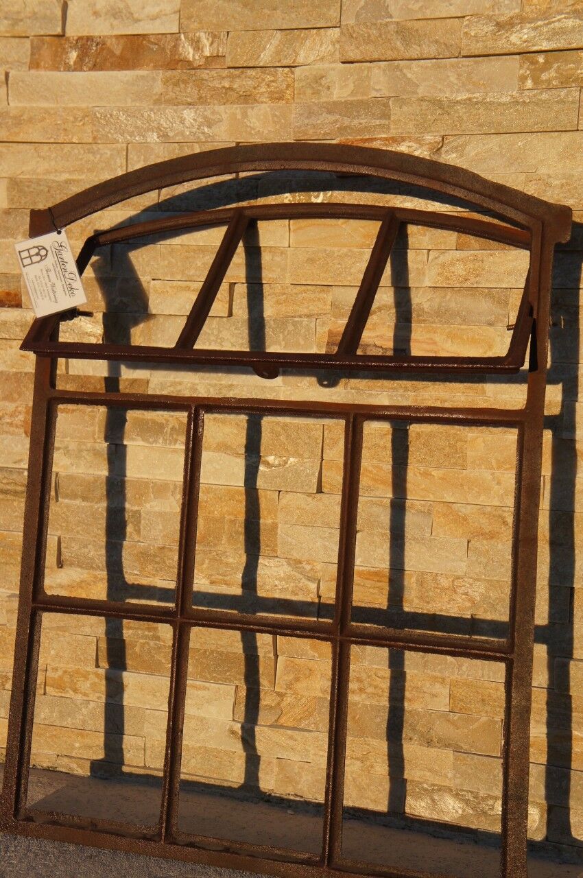 Gussfenster Antik - Eisenfenster Mit Rundbogen 73x57cm